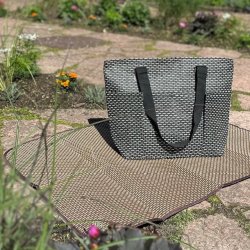 Shopper med siddeunderlag