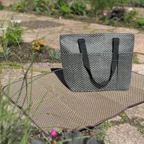 Shopper med siddeunderlag