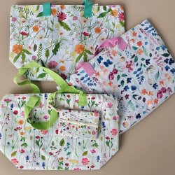 Strandtaske blomst med pung