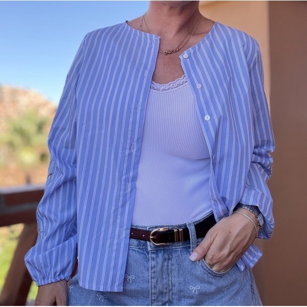 Skjorte Cille - bomulds miks str S-XL