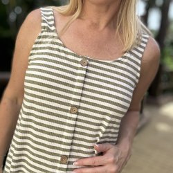 Sommer kjole Fiona strib - str M-XXL viskose