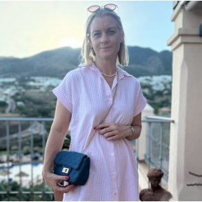 Stribet kjole bomuld str. S-xl