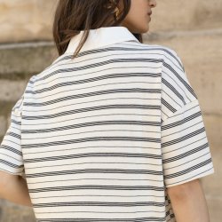 Polo stribet bomuld str. S-L