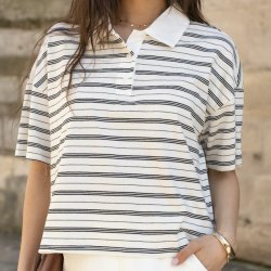 Polo stribet bomuld str. S-L