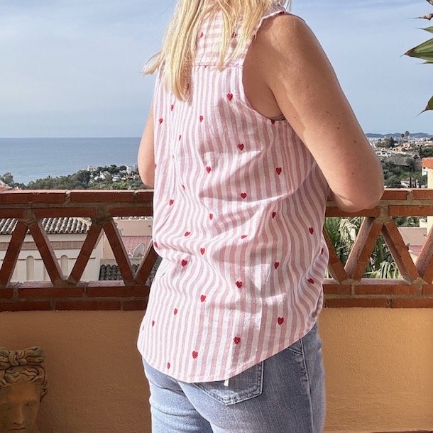 rmels skjorte med hjerter str. S-XL