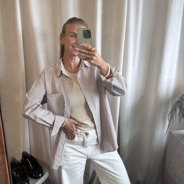 Oversize stribet skjorte - Sandra