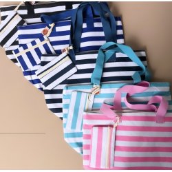 Strandtaske maritim strib