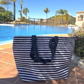 Strandtaske Stor Stribet