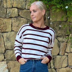 Stribet strik Kaya uld mix onesize