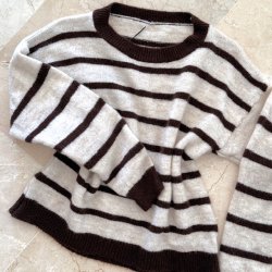 Stribet strik Kaya uld mix onesize