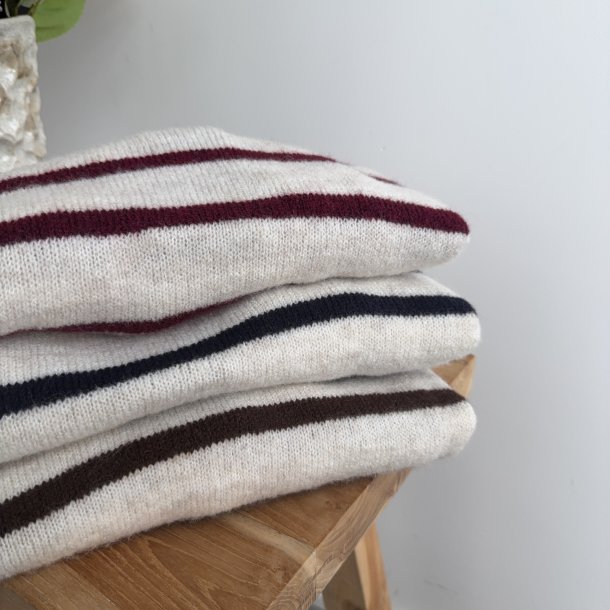 Stribet strik Kaya uld mix onesize