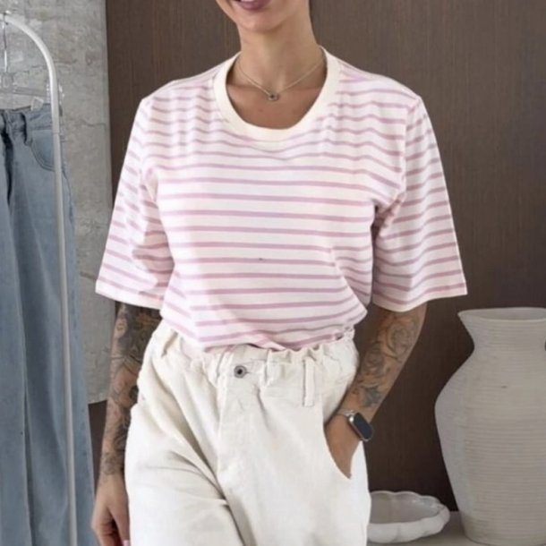 T-shirt Anna med striber One Size