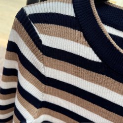 Strikbluse stribet str. XS-M viskose