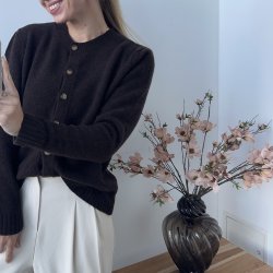 Strik Cardigan ekstra fint merino uld onesize