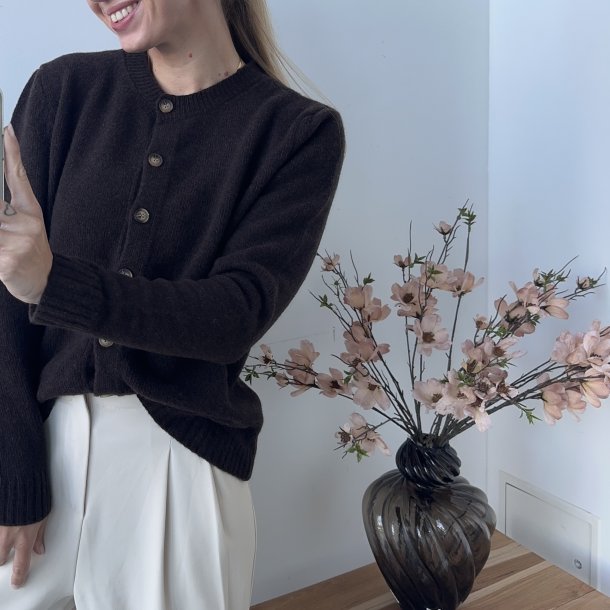 Strik Cardigan ekstra fint merino uld onesize