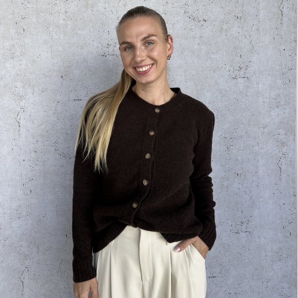 Strik Cardigan ekstra fint merino uld onesize