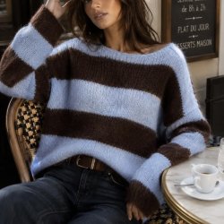 Augusta strikbluse - one size 