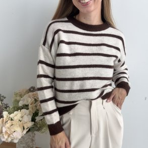 Stribet strik Kaya uld mix onesize