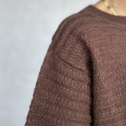 Kortrmet sweater Asta Str M-XL Alpaca uld