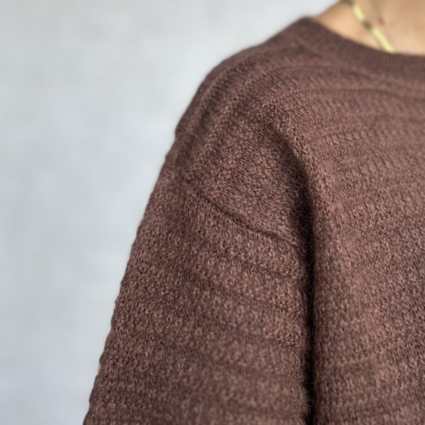 Kortrmet sweater Asta Str M-XL Alpaca uld