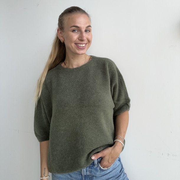 Kortrmet sweater Anna Str M-XL Alpaca uld