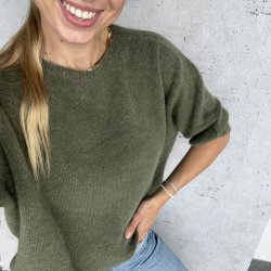 Kortrmet sweater Anna Str M-XL Alpaca uld