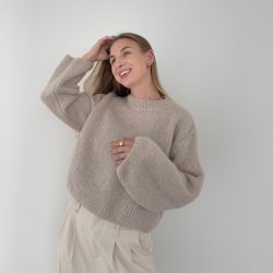 Strik sweater onesize uld mix