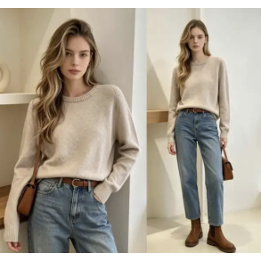 Strik sweater, Astrid str. s/m l/xl