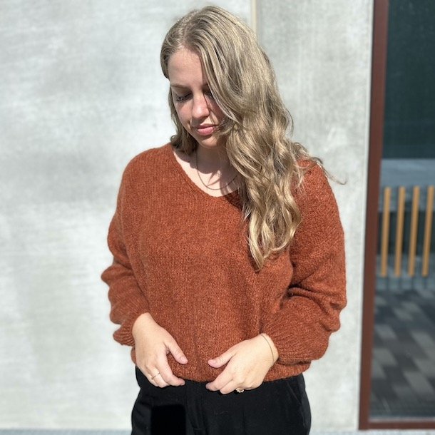 Mohair Sweater semi cropped str. M-XL