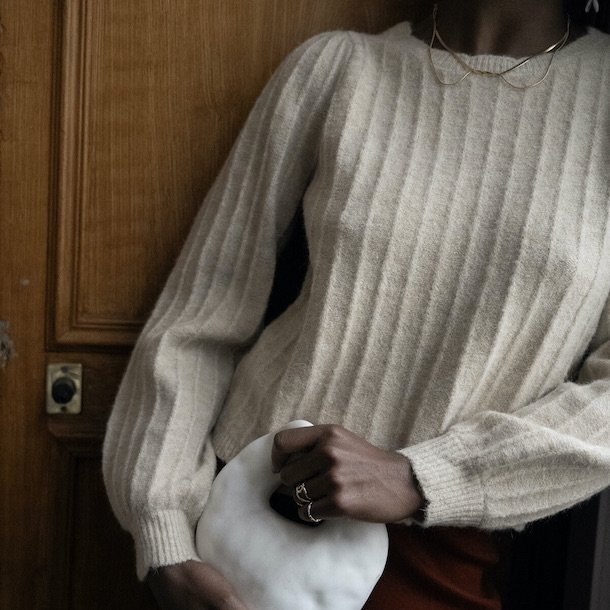 Strikbluse ESTHER Alpaca miks str. S-L