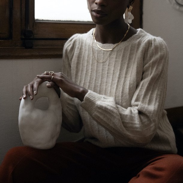 Strikbluse ESTHER Alpaca miks str. S-L