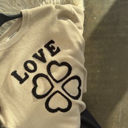 Bluse Love i tt strik str M-XL