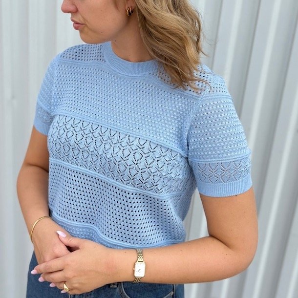 Kortrmet sweater viskose str. S-L