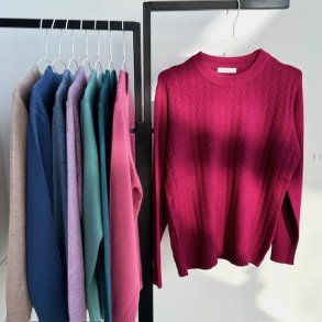 Strik med rund hals m-xxl