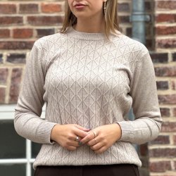 Fint strikket bluse zag - viskose m-xl