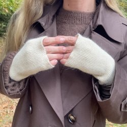 Strik handsker dobbelt 2 i 1 - Uld miks