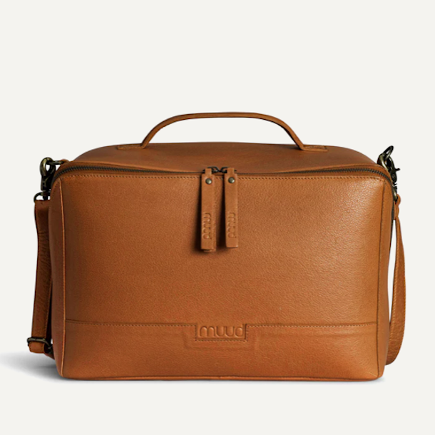 Cleo XL strikketaske skind