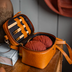 Lexi Mini strikketaske skind 