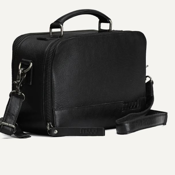 Lilly strikke taske skind