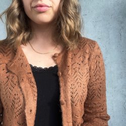 Strik cardigan med knapper str. S-L