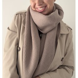 Strikket halstrklde element viskose/chashmere