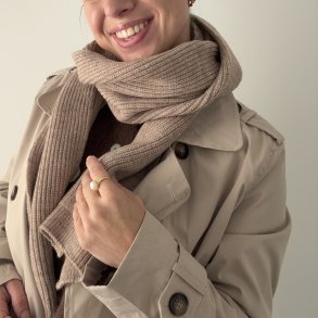 Strikket halstrklde element viskose/chashmere