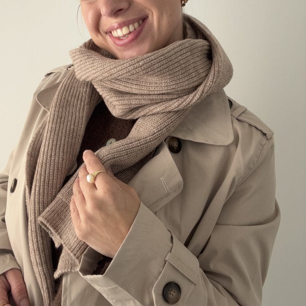 Strikket halstrklde element viskose/chashmere