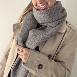 Strikket halstrklde element viskose/chashmere