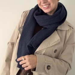 Strikket halstrklde element viskose/chashmere