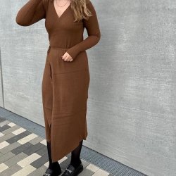 Medi sl-om-kjole Ribstrik str. S-L