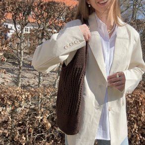 Strikket skuldertaske 