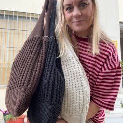 Strikket skuldertaske 