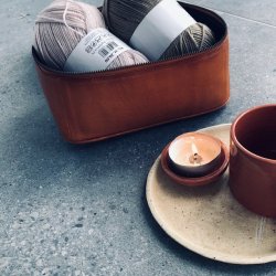 Toilettaske Shadow Cognac lder