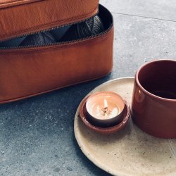 Toilettaske Shadow Cognac lder